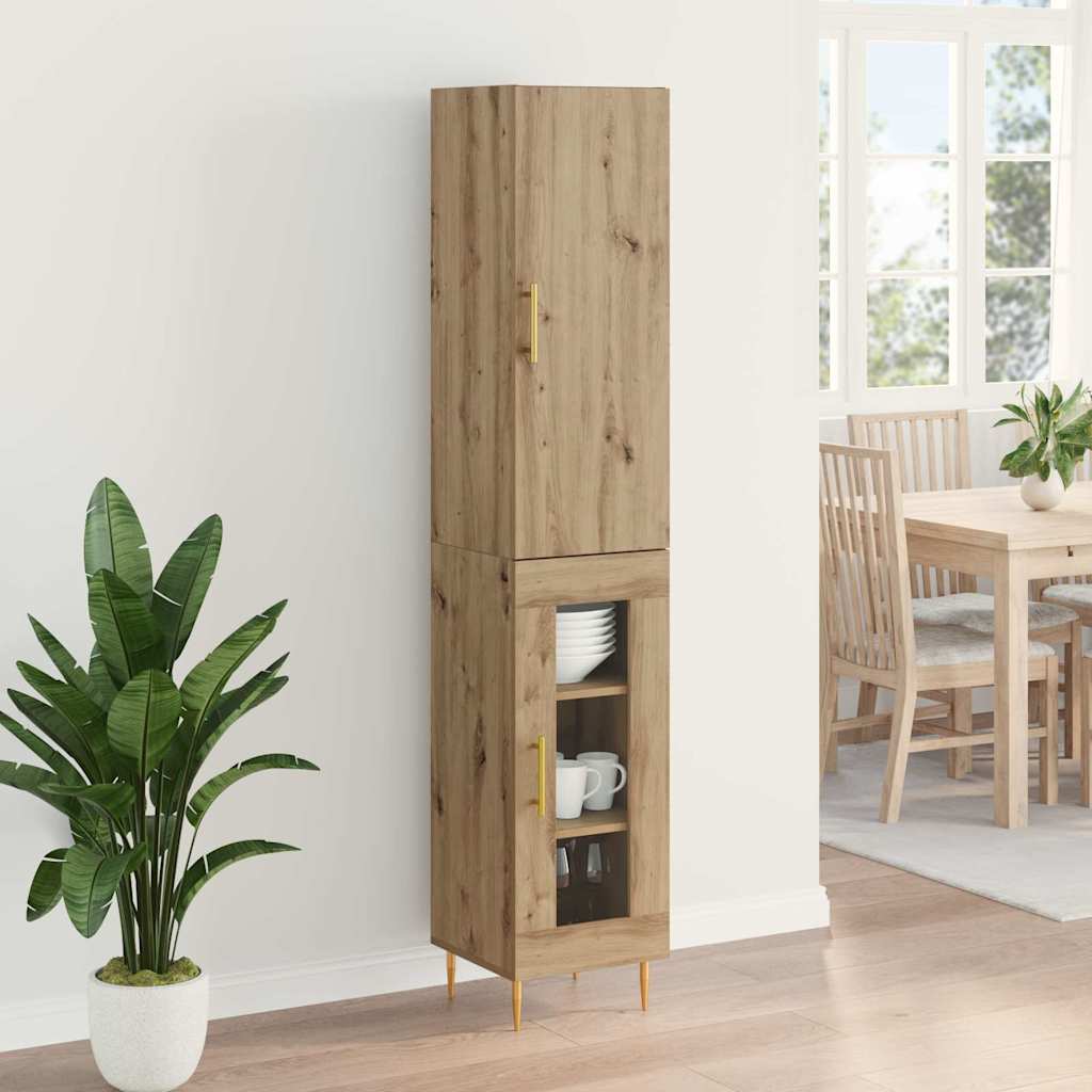 Highboard 2 stk. Artisan-Eiche 34,5 x 34 x 180 cm Holzwerkstoff