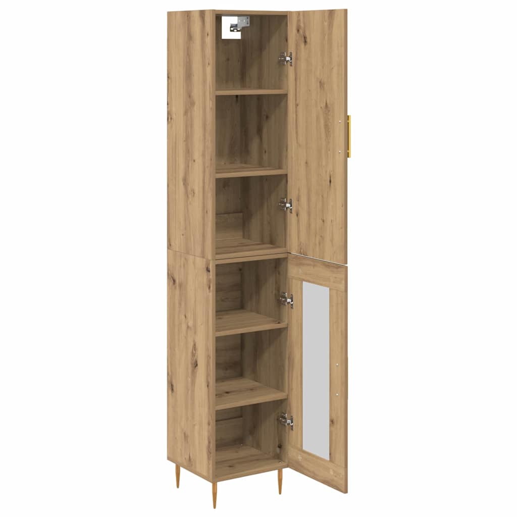 Highboard 2 pcs Artisan-Eiche 34,5 x 34 x 180 cm Holzwerkstoff