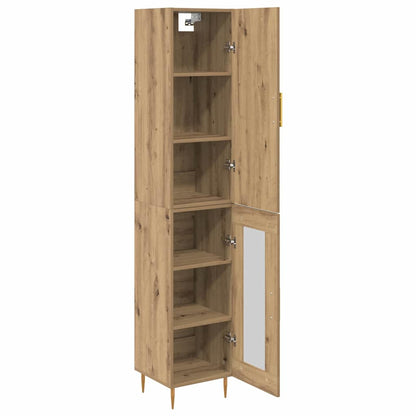 Highboard 2 stk. Artisan-Eiche 34,5 x 34 x 180 cm Holzwerkstoff