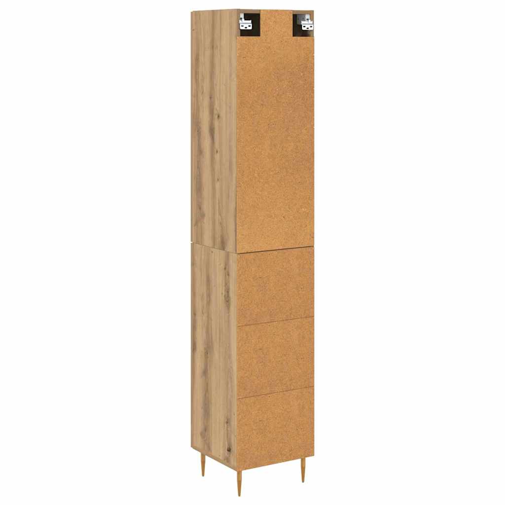 Highboard 2 stk. Artisan-Eiche 34,5 x 34 x 180 cm Holzwerkstoff