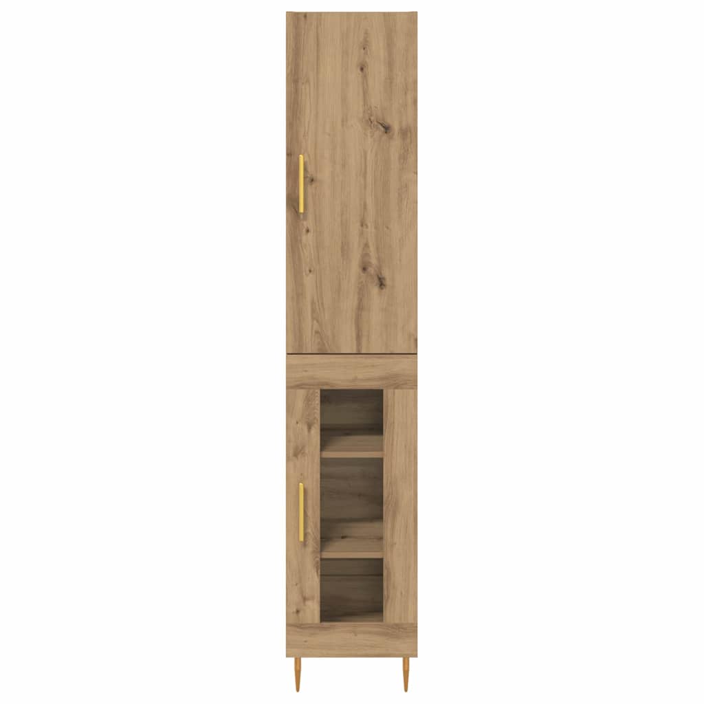 Highboard 2 stk. Artisan-Eiche 34,5 x 34 x 180 cm Holzwerkstoff