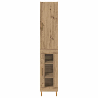 Highboard 2 stk. Artisan-Eiche 34,5 x 34 x 180 cm Holzwerkstoff