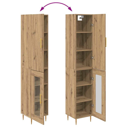 Highboard 2 stk. Artisan-Eiche 34,5 x 34 x 180 cm Holzwerkstoff