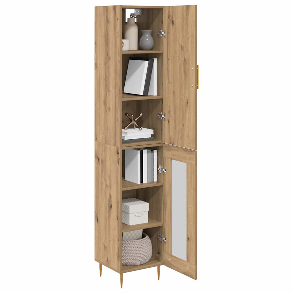 Highboard 2 stk. Artisan-Eiche 34,5 x 34 x 180 cm Holzwerkstoff