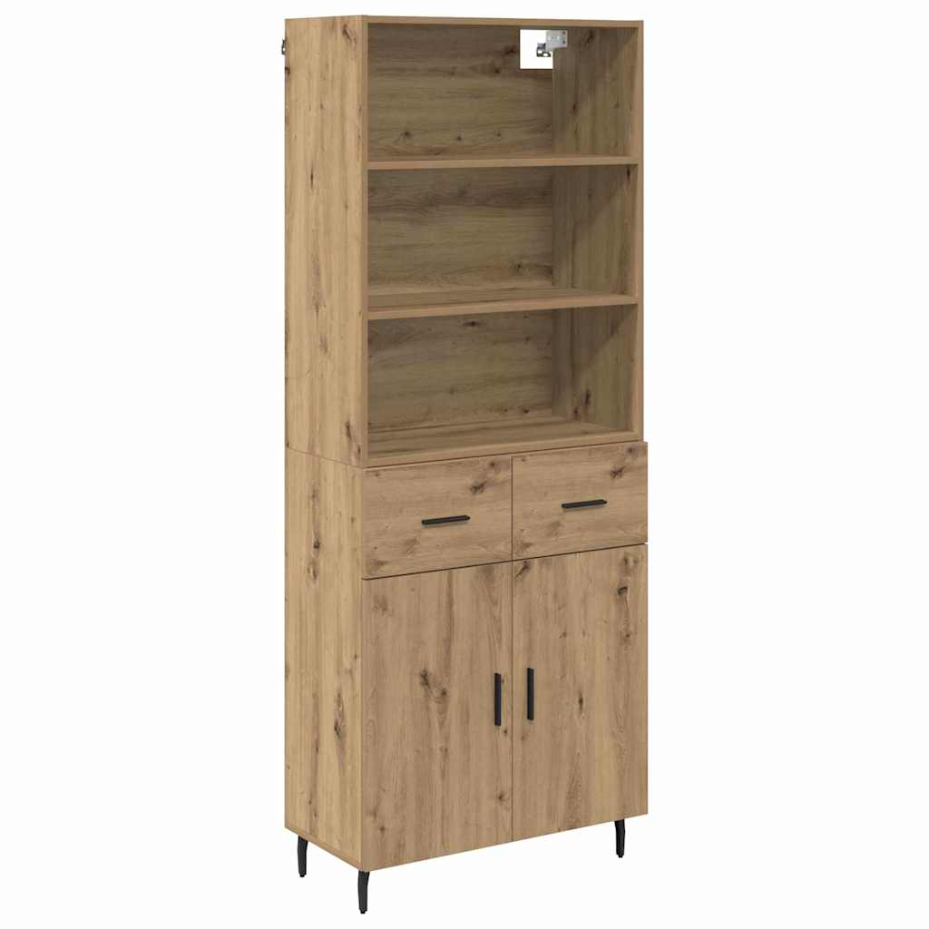Highboard 2 pcs Artisan-Eiche 69,5 x 32,5 x 180 cm