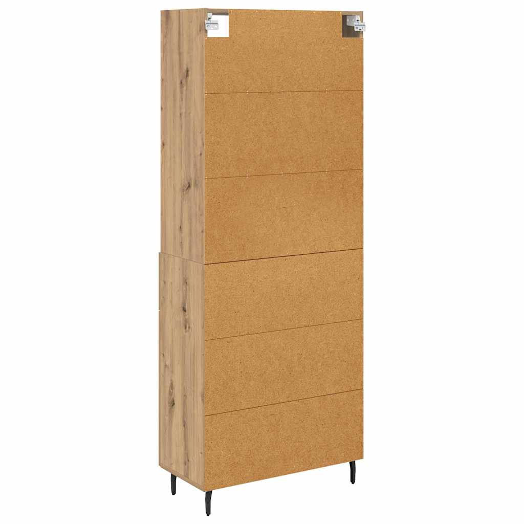 Highboard 2 pcs Artisan-Eiche 69,5 x 32,5 x 180 cm