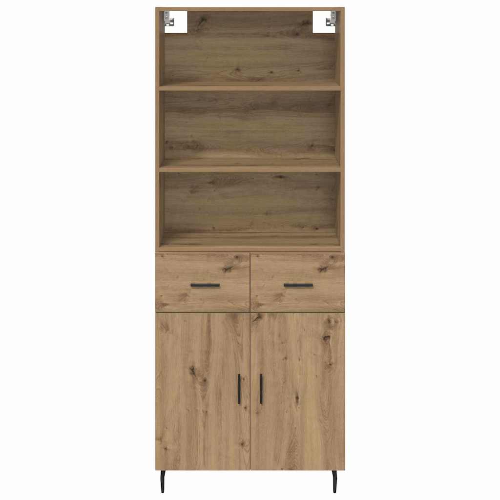 Highboard 2 pcs Artisan-Eiche 69,5 x 32,5 x 180 cm