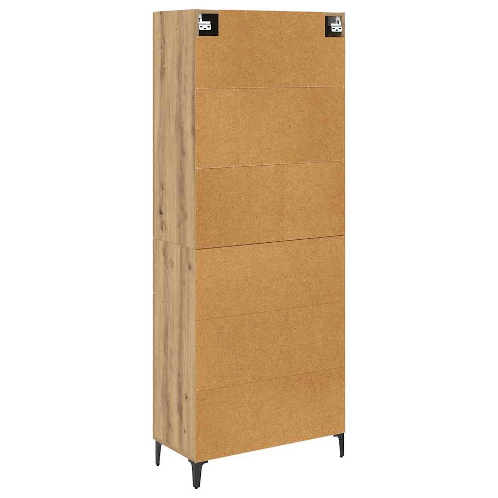 Highboard Artisan-Eiche 69,5 x 34 x 180 cm Holzwerkstoff
