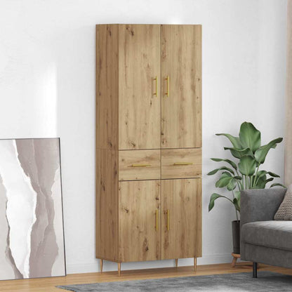 Highboard Artisan-Eiche 69,5 x 34 x 180 cm Holzwerkstoff
