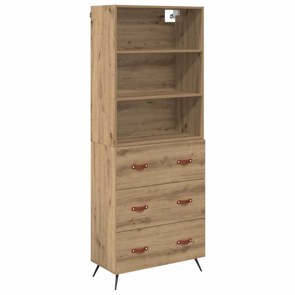Highboard Artisan-Eiche 69,5 x 34 x 180 cm Holzwerkstoff
