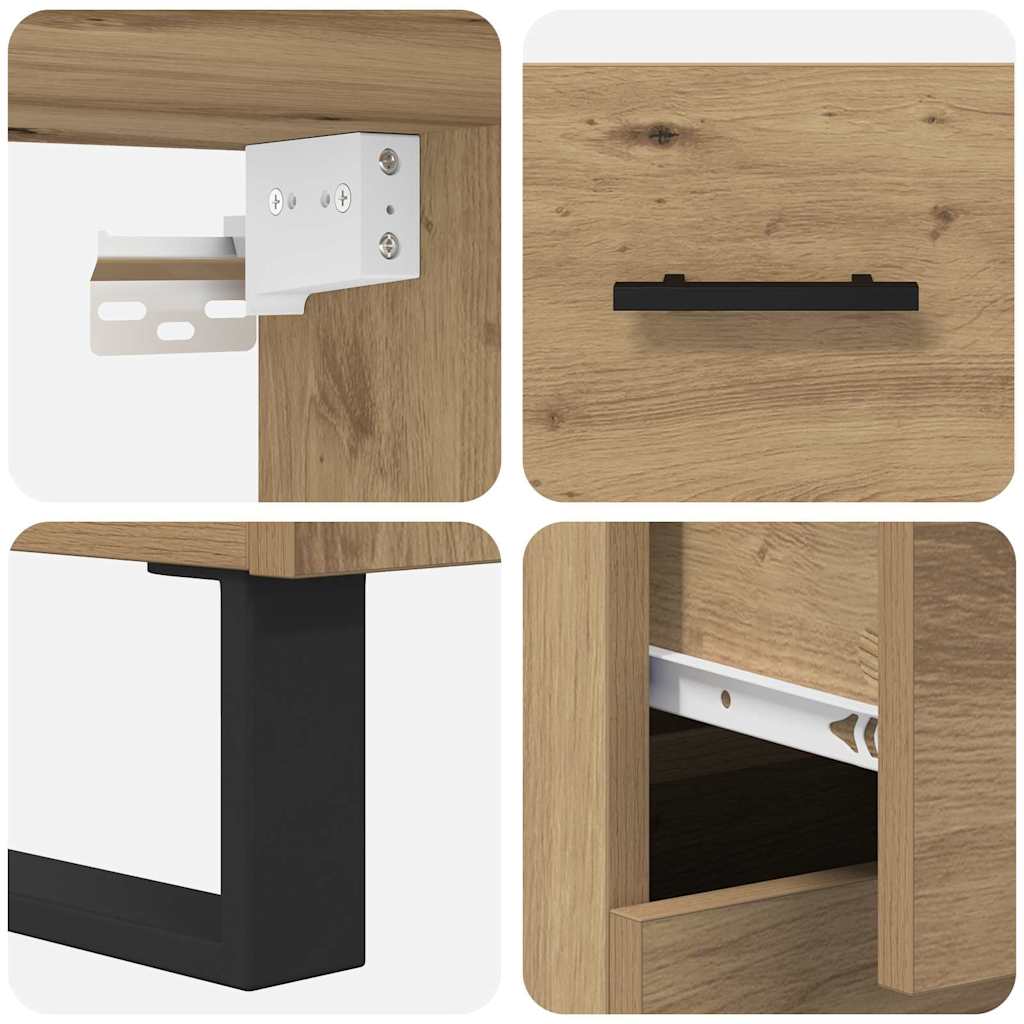 Highboard 2 pcs Artisan-Eiche 69,5 x 34 x 180 cm Holzwerkstoff