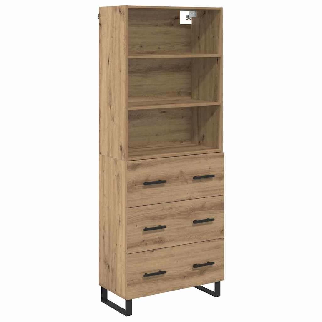 Highboard 2 pcs Artisan-Eiche 69,5 x 34 x 180 cm Holzwerkstoff