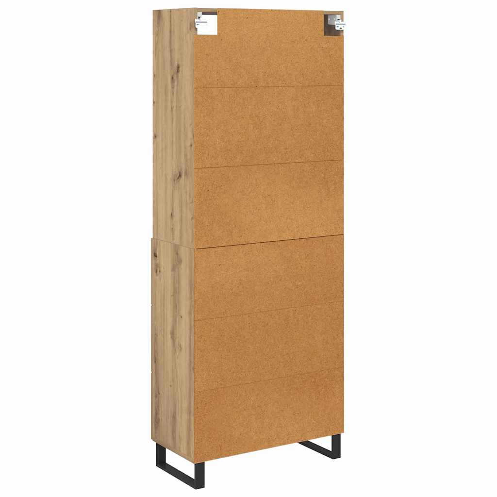 Highboard 2 pcs Artisan-Eiche 69,5 x 34 x 180 cm Holzwerkstoff