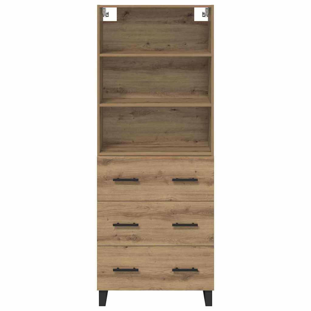 Highboard 2 pcs Artisan-Eiche 69,5 x 34 x 180 cm Holzwerkstoff