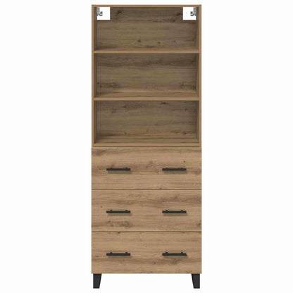 Highboard 2 stk. Artisan-Eiche 69,5 x 34 x 180 cm