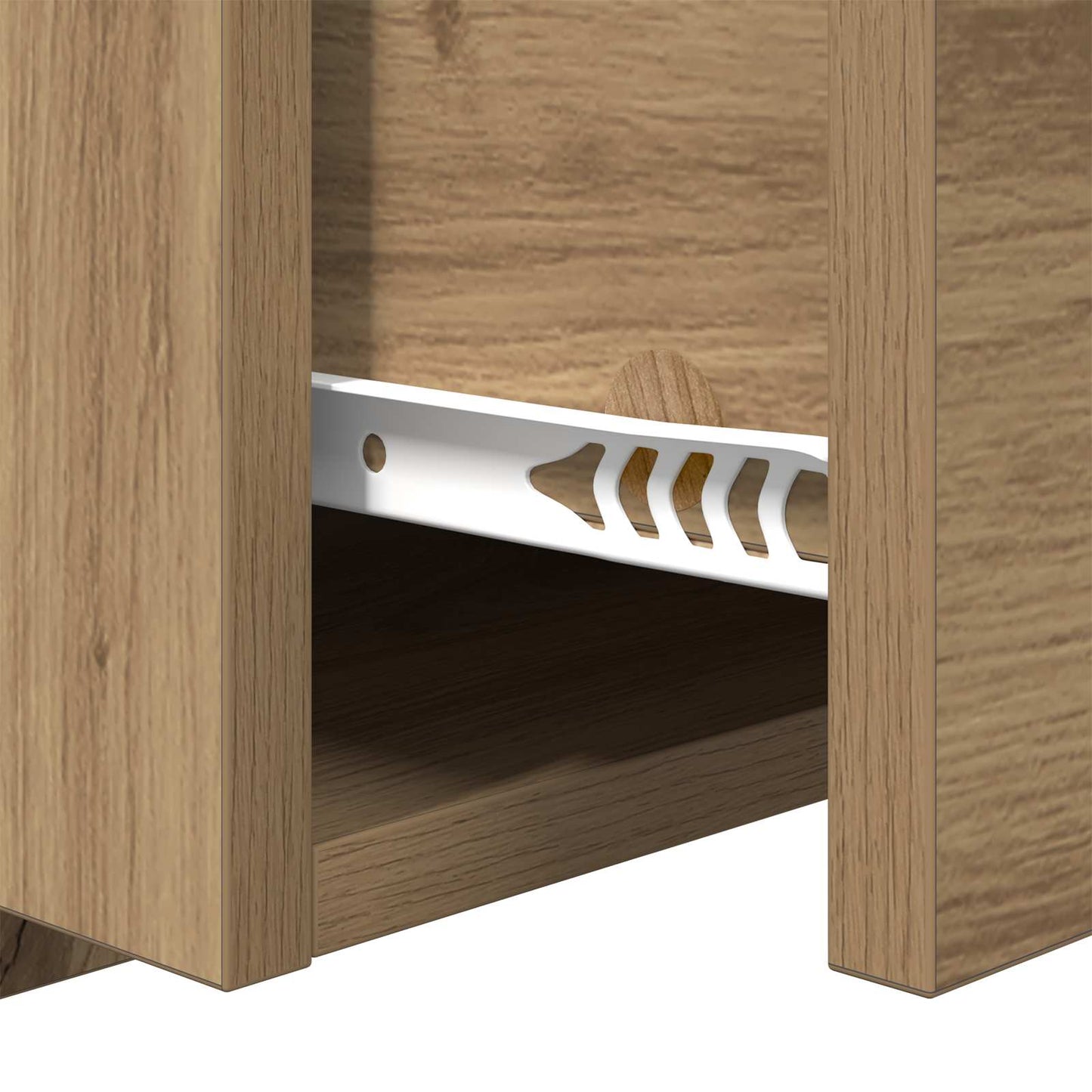 Kopfteil mit Schrank 3 stk. Artisan-Eiche Holzwerkstoff