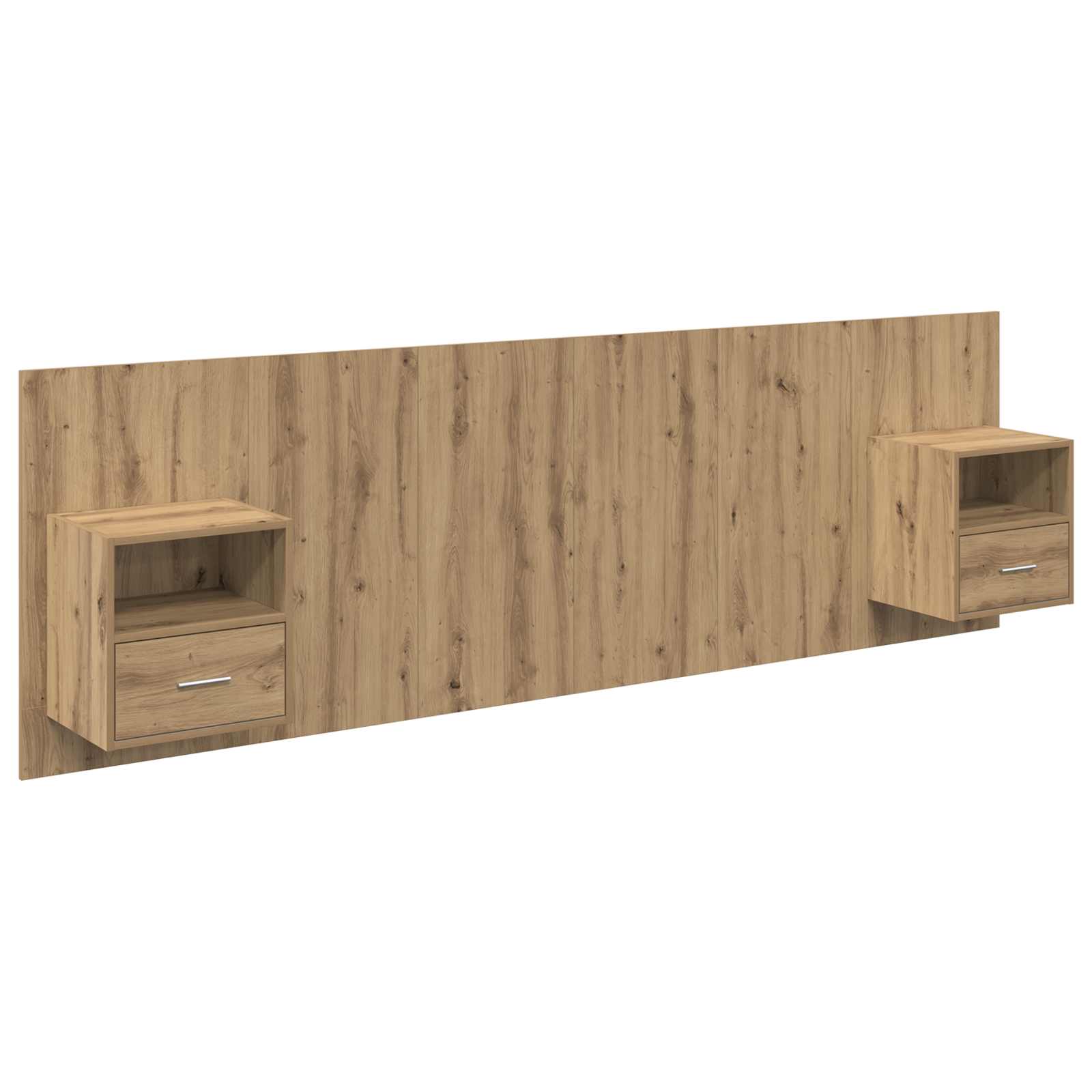 Kopfteil mit Schrank 3 stk. Artisan-Eiche Holzwerkstoff