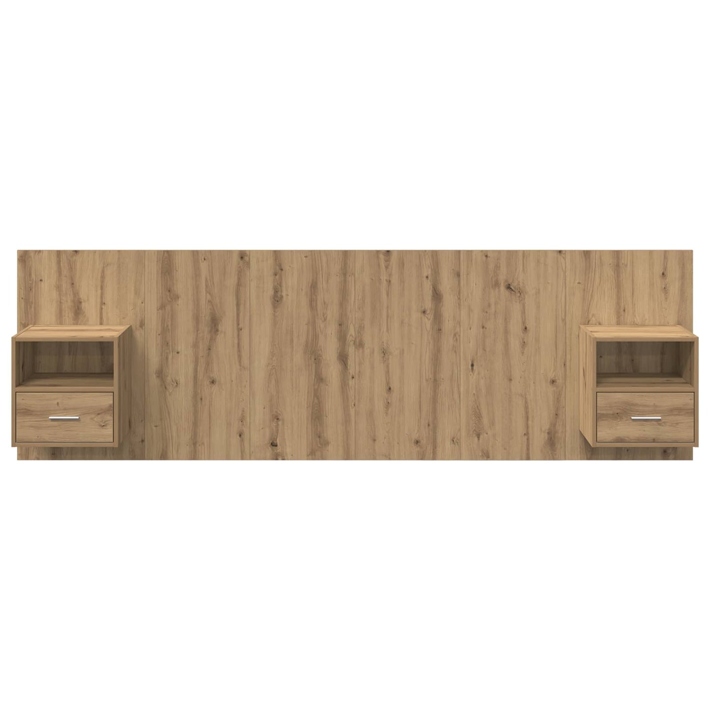 Kopfteil mit Schrank 3 stk. Artisan-Eiche Holzwerkstoff