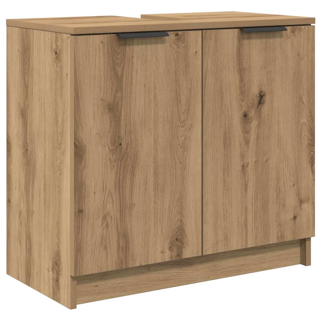 Badezimmerschrank-Set 2 Stk. Artisan-Eiche Holzwerkstoff
