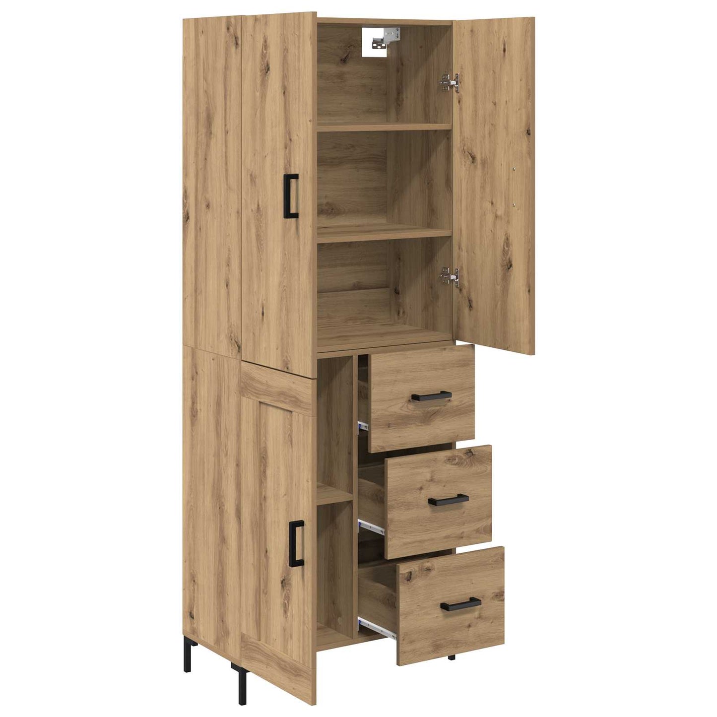 Highboard Artisan-Eiche 69,5 x 34 x 180 cm Holzwerkstoff