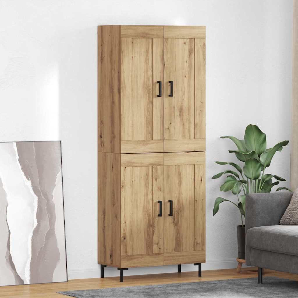 Highboard 2 stk. Artisan-Eiche 69,5 x 34 x 180 cm Holzwerkstoff
