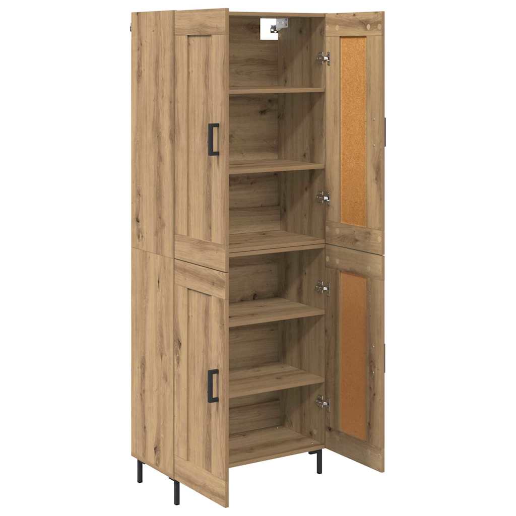 Highboard 2 stk. Artisan-Eiche 69,5 x 34 x 180 cm Holzwerkstoff