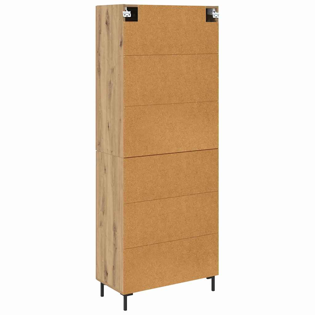 Highboard 2 stk. Artisan-Eiche 69,5 x 34 x 180 cm Holzwerkstoff