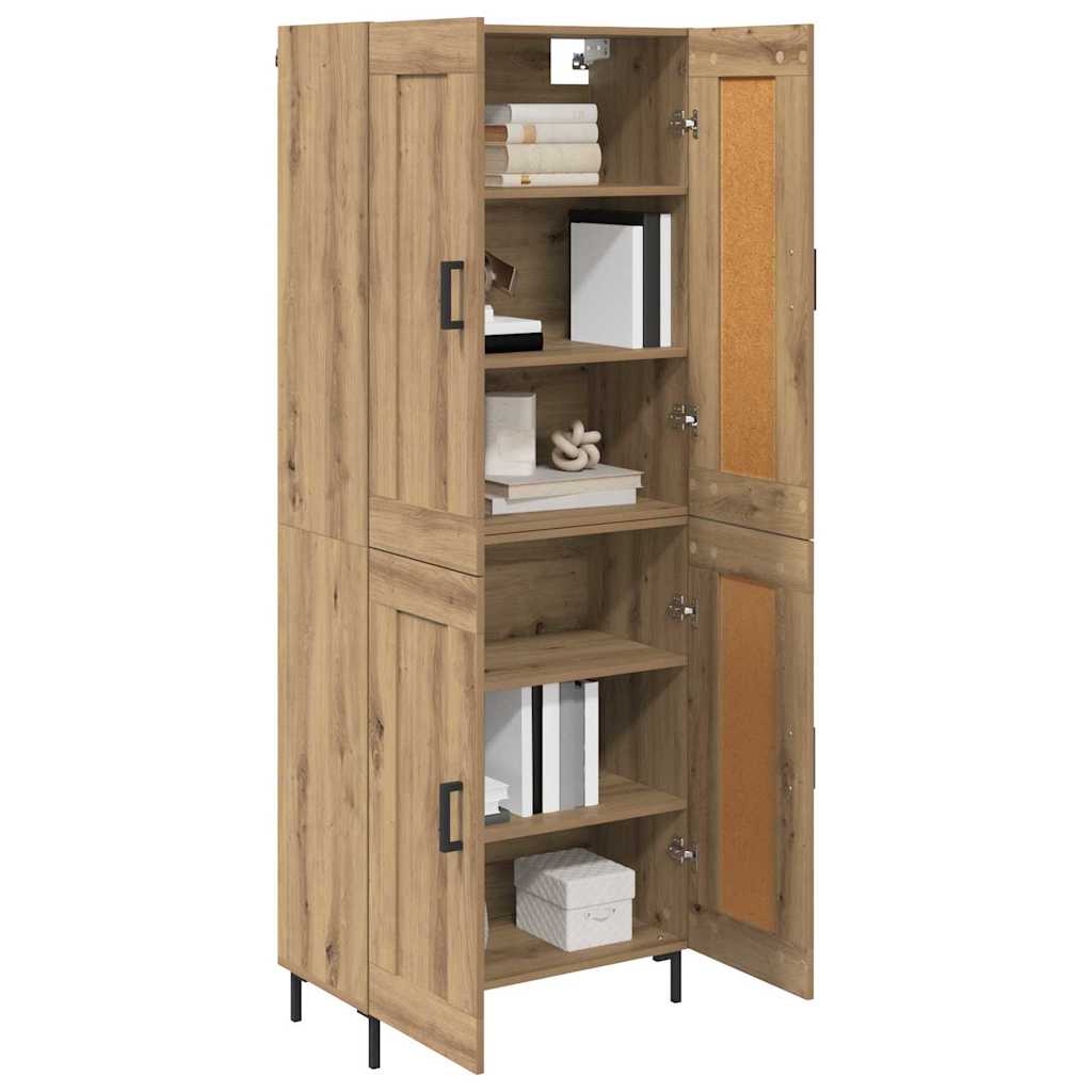 Highboard 2 stk. Artisan-Eiche 69,5 x 34 x 180 cm Holzwerkstoff