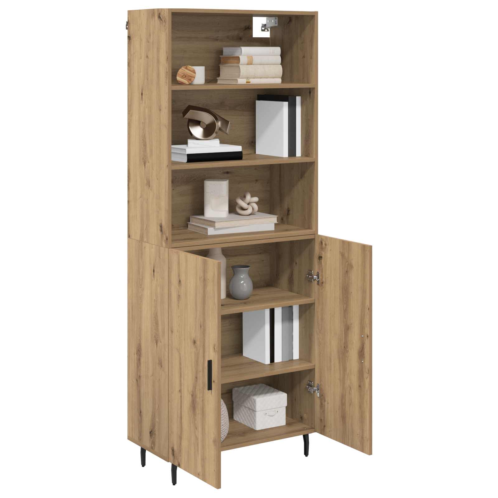Highboard 2 stk. Artisan-Eiche 69,5 x 32,5 x 180 cm