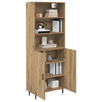Highboard 2 stk. Artisan-Eiche 69,5 x 32,5 x 180 cm