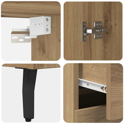 Highboard 2 stk. Artisan-Eiche 69,5 x 32,5 x 180 cm