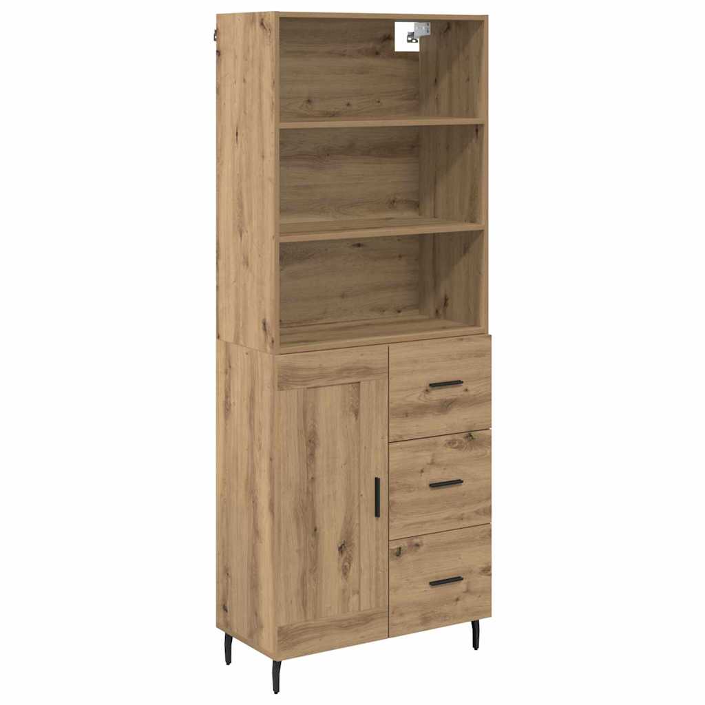 Highboard 2 pcs Artisan-Eiche 69,5 x 32,5 x 180 cm