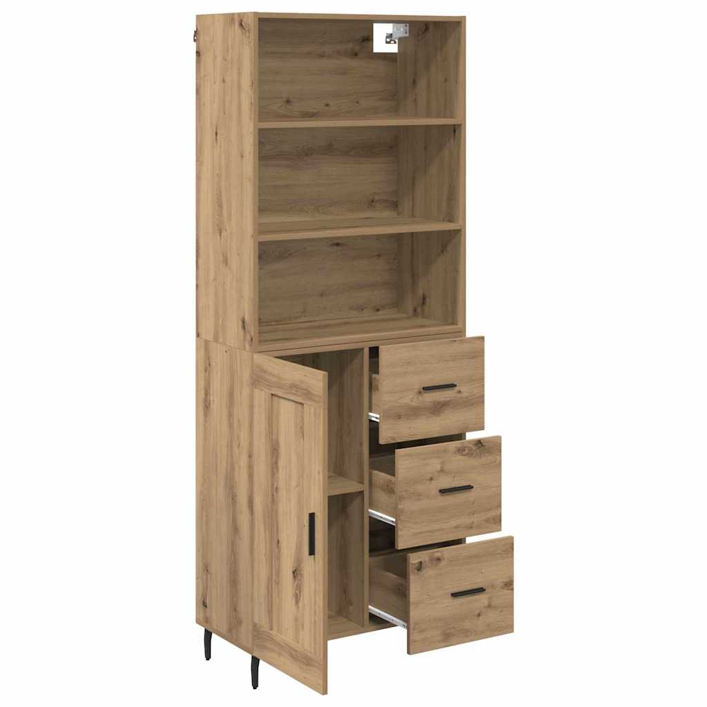 Highboard 2 pcs Artisan-Eiche 69,5 x 32,5 x 180 cm