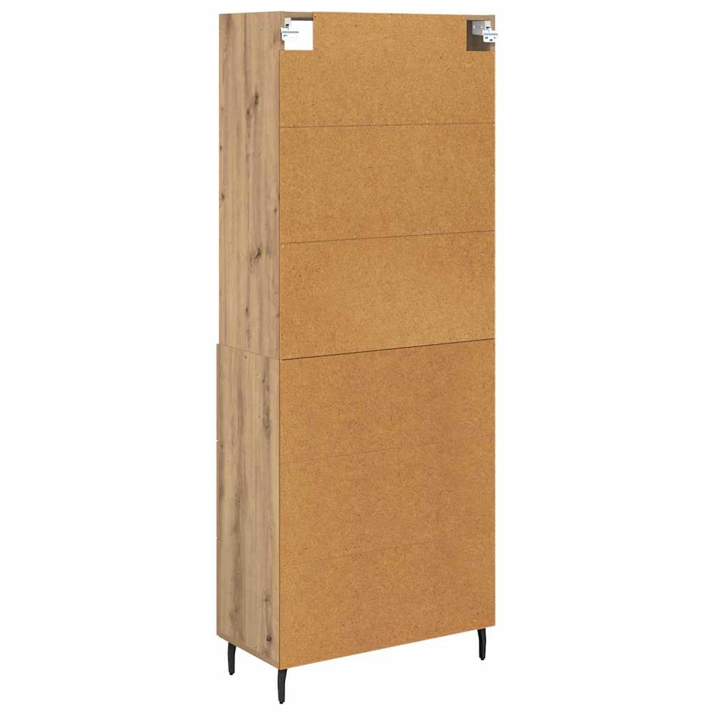 Highboard 2 pcs Artisan-Eiche 69,5 x 32,5 x 180 cm