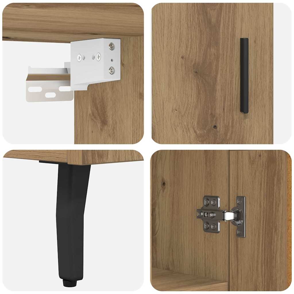 Highboard 2 pcs Artisan-Eiche 69,5 x 34 x 180 cm Holzwerkstoff