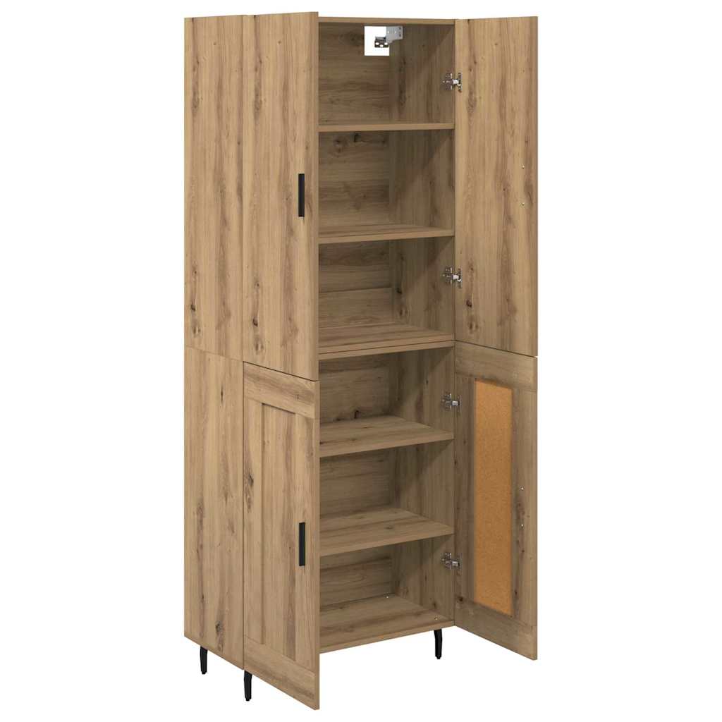 Highboard 2 pcs Artisan-Eiche 69,5 x 34 x 180 cm Holzwerkstoff