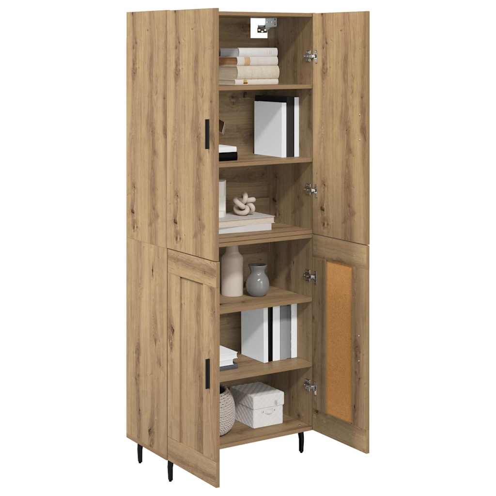 Highboard 2 pcs Artisan-Eiche 69,5 x 34 x 180 cm Holzwerkstoff