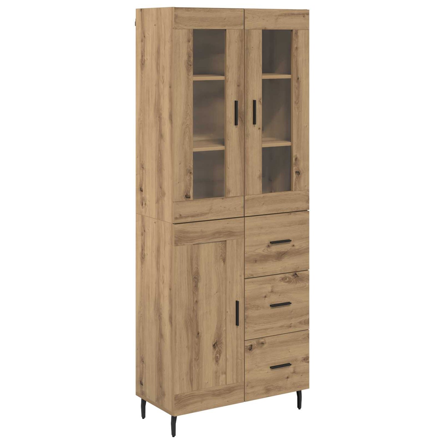 Highboard 2 stk. Artisan-Eiche 69,5 x 34 x 180 cm Holzwerkstoff