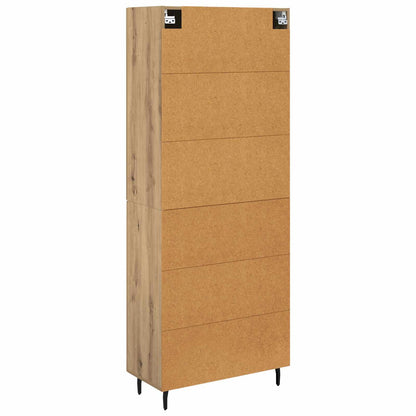 Highboard 2 stk. Artisan-Eiche 69,5 x 34 x 180 cm Holzwerkstoff