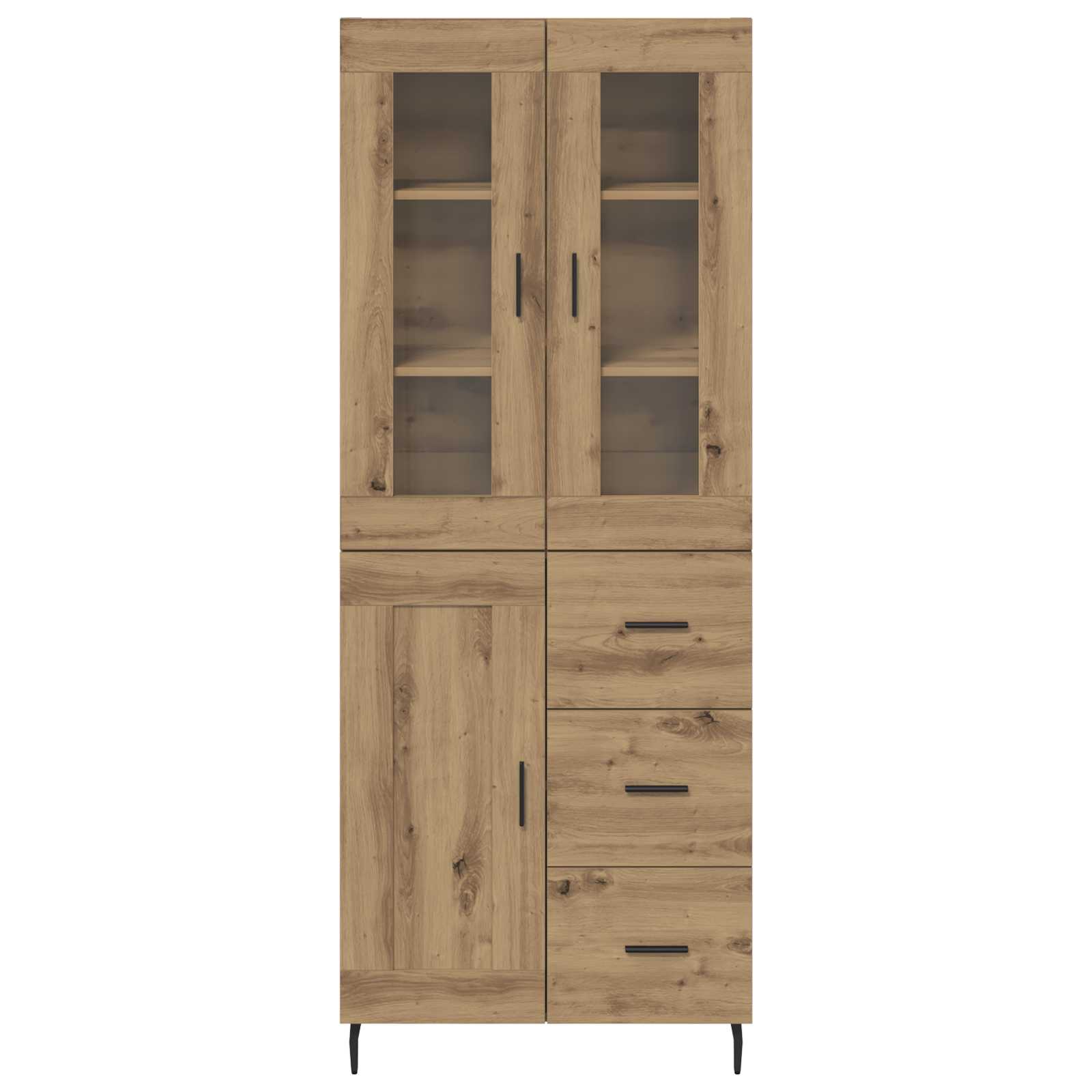 Highboard 2 stk. Artisan-Eiche 69,5 x 34 x 180 cm Holzwerkstoff