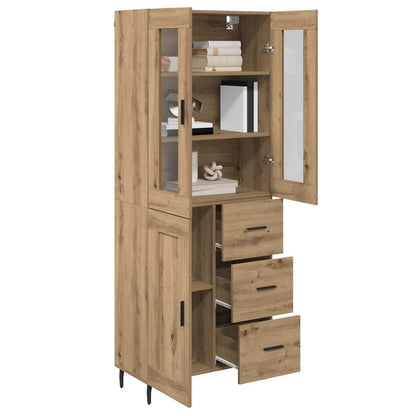 Highboard 2 stk. Artisan-Eiche 69,5 x 34 x 180 cm Holzwerkstoff