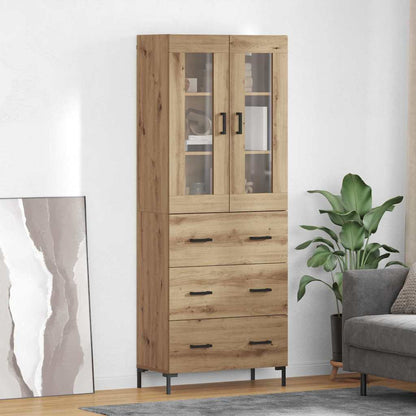 Highboard 2 stk. Artisan-Eiche 69,5 x 34 x 180 cm Holzwerkstoff