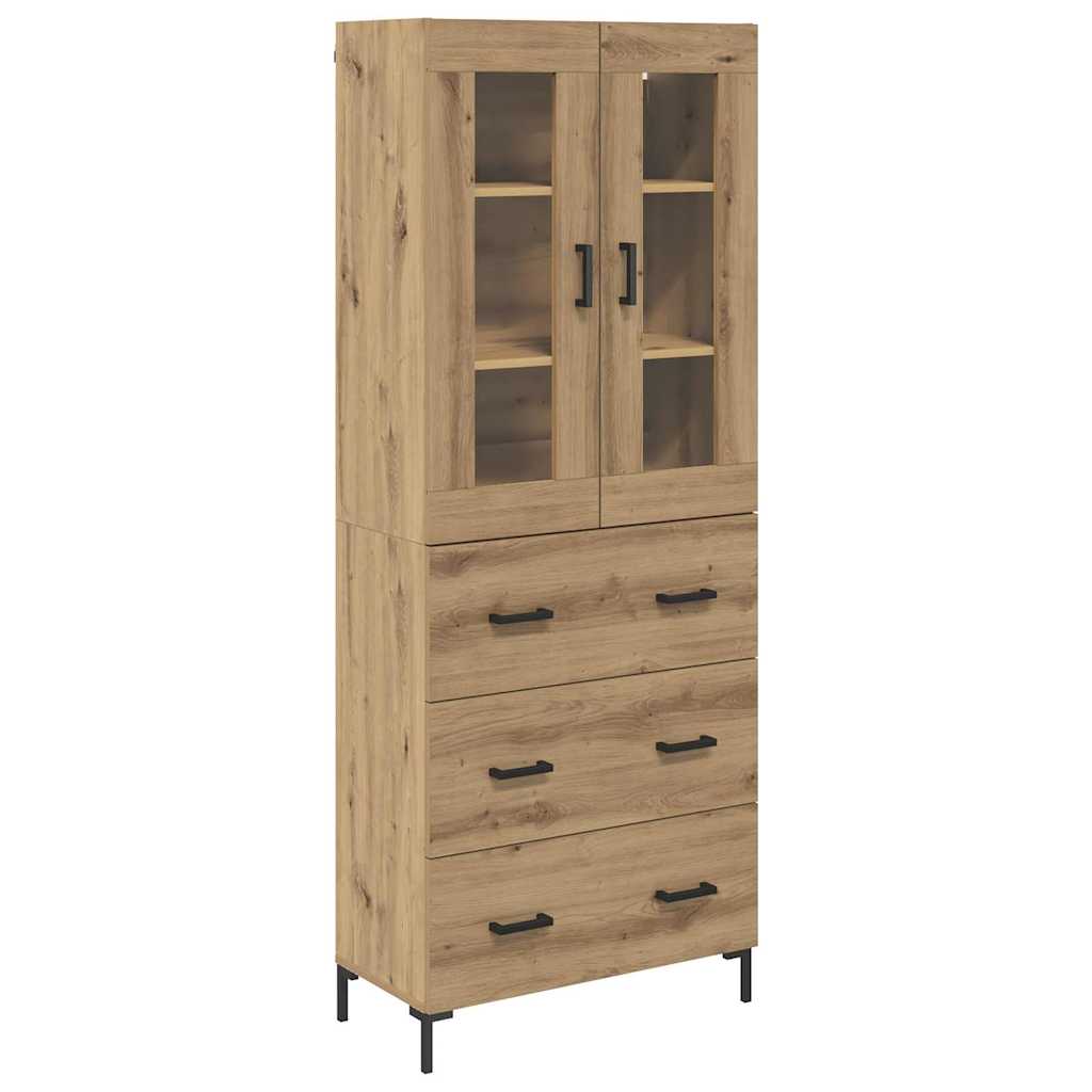 Highboard 2 stk. Artisan-Eiche 69,5 x 34 x 180 cm Holzwerkstoff