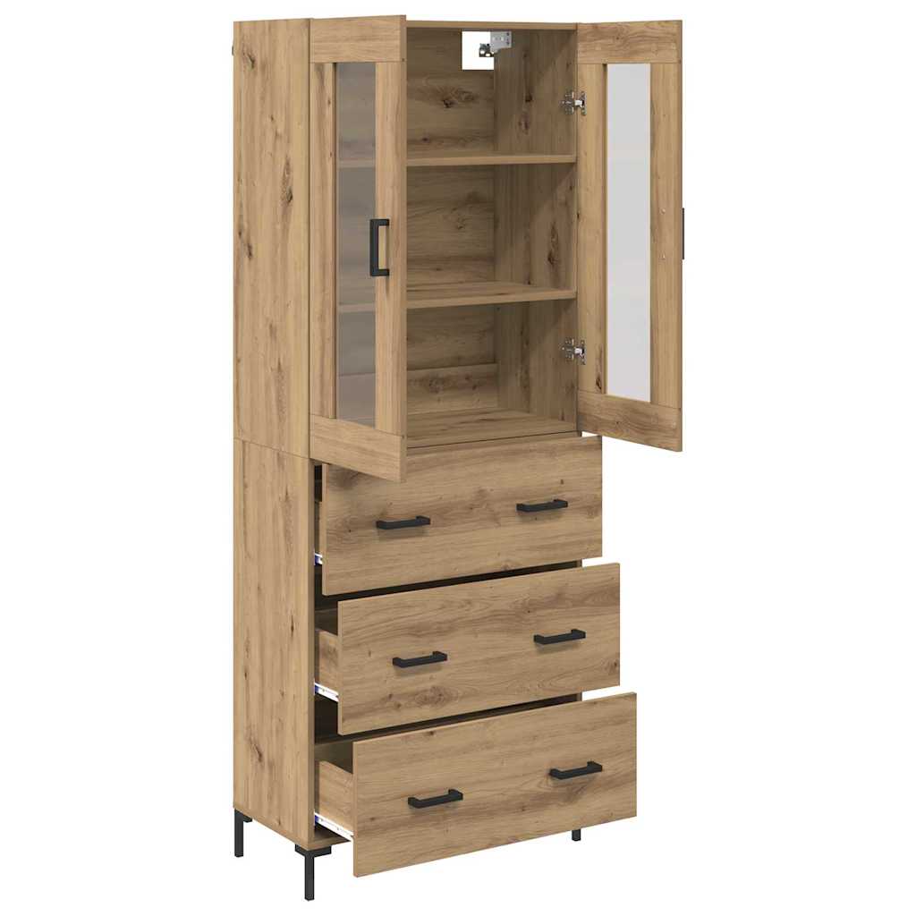 Highboard 2 stk. Artisan-Eiche 69,5 x 34 x 180 cm Holzwerkstoff