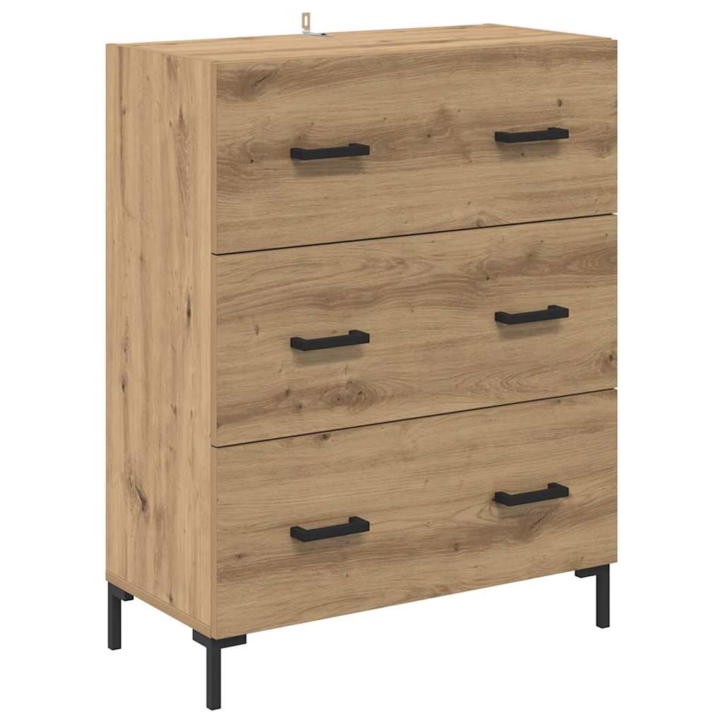 Highboard 2 stk. Artisan-Eiche 69,5 x 34 x 180 cm Holzwerkstoff