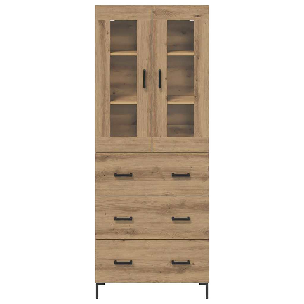 Highboard 2 stk. Artisan-Eiche 69,5 x 34 x 180 cm Holzwerkstoff