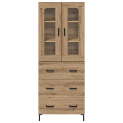 Highboard 2 stk. Artisan-Eiche 69,5 x 34 x 180 cm Holzwerkstoff