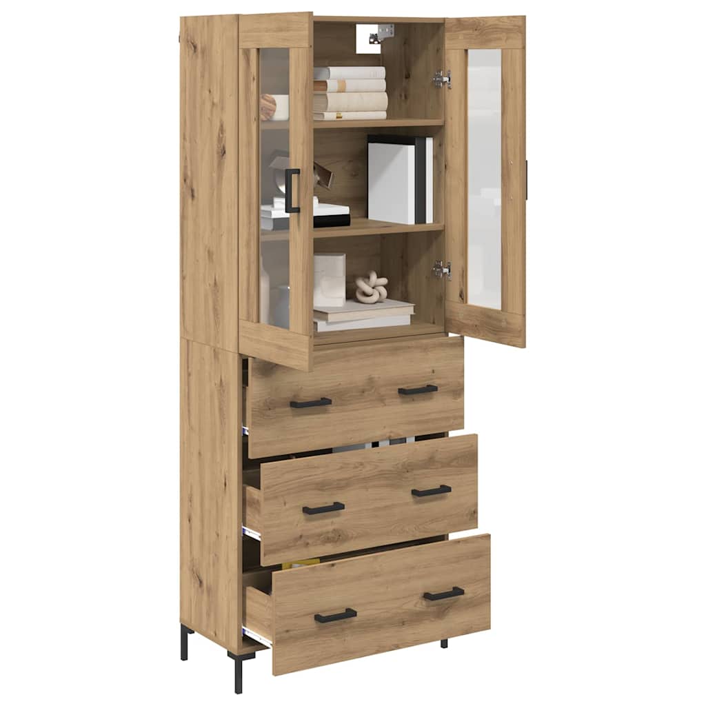 Highboard 2 stk. Artisan-Eiche 69,5 x 34 x 180 cm Holzwerkstoff