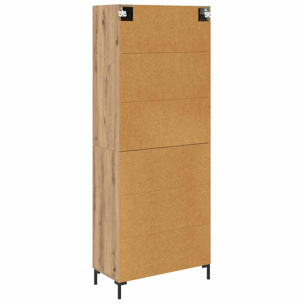 Highboard 2 stk. Artisan-Eiche 69,5 x 34 x 180 cm Holzwerkstoff
