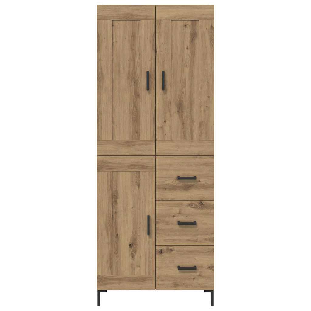 Highboard 2 stk. Artisan-Eiche 69,5 x 34 x 180 cm Holzwerkstoff